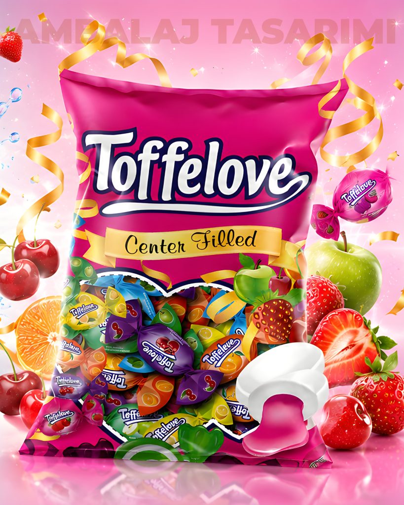 Toffelove Şeker Ambalaj Tasarımı – Bir Tık Logo tarafından hazırlanan tekli portfolyo çalışması