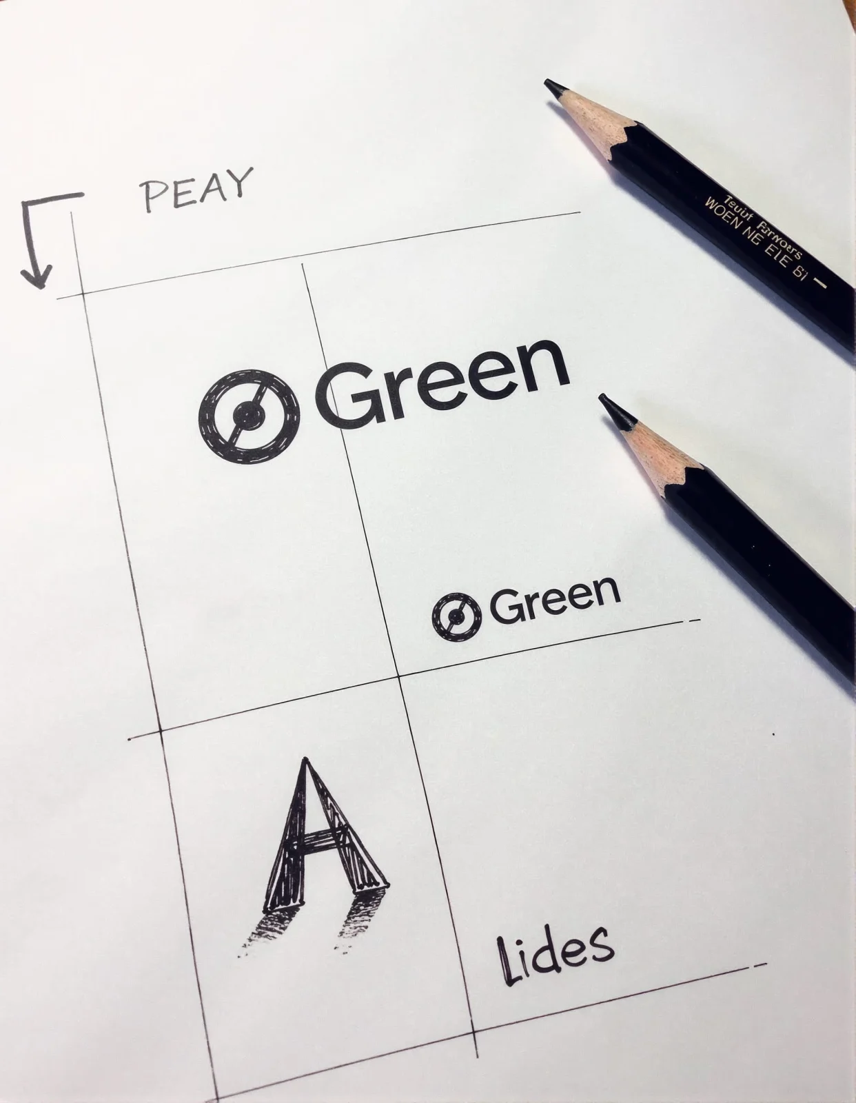 Logo tasarımında eskiz ve fikir geliştirme çalışması
