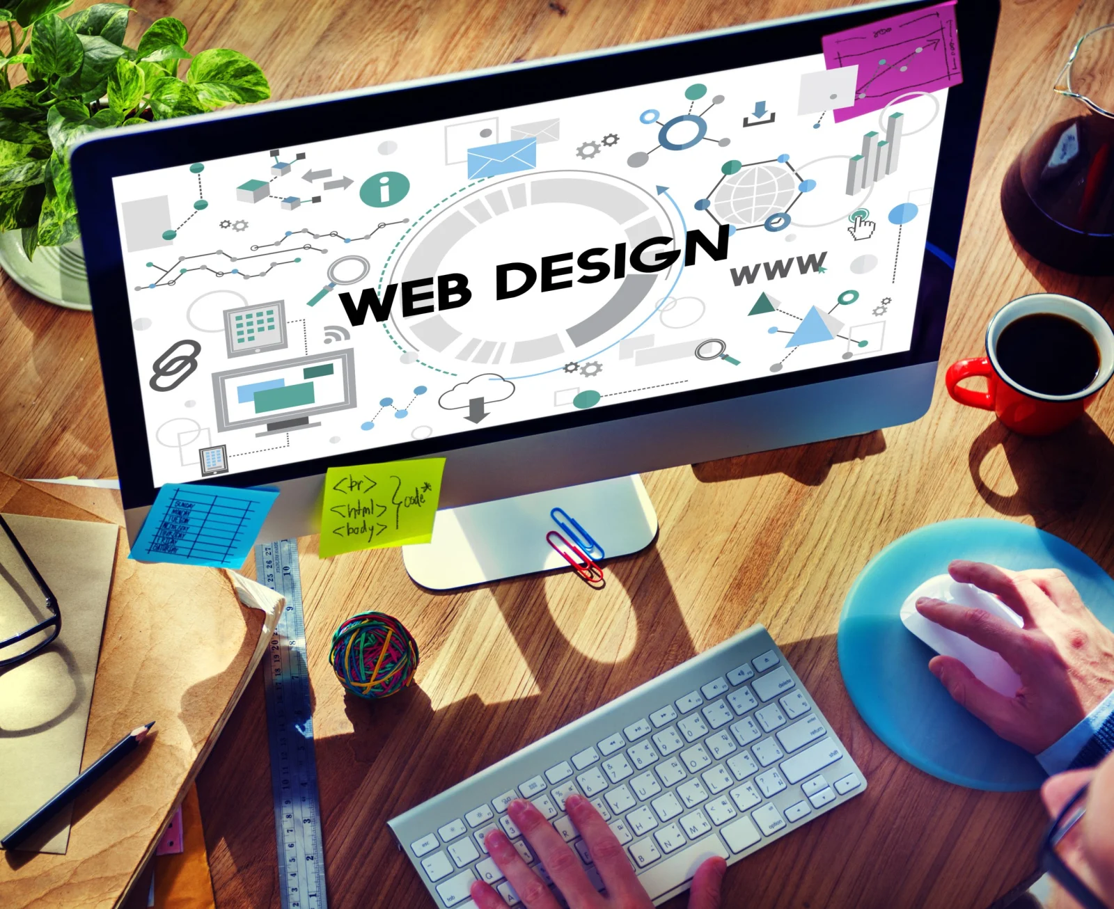 Web tasarım ve programlama arayüzü üzerinde çalışan dijital ekip