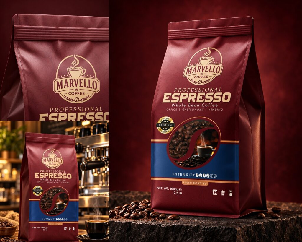 Marvello Coffee Ambalaj ve Marka Tasarımı Behance proje kapağı