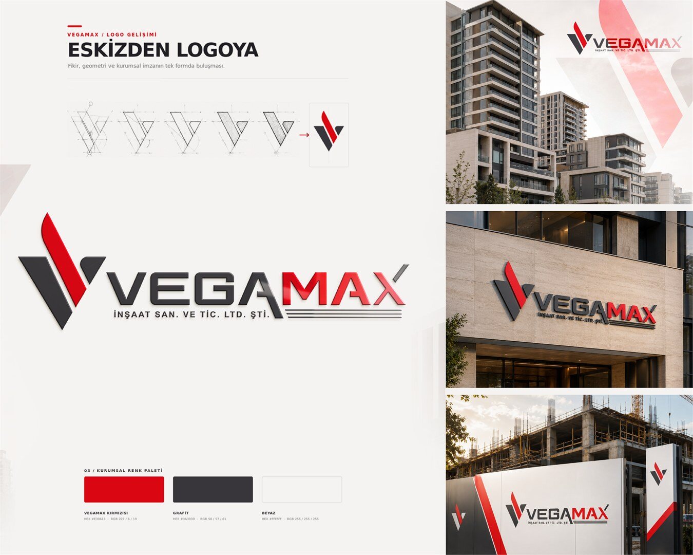 VEGAMAX İnşaat Logo Tasarımı ve Marka Kimliği proje kapak görseli