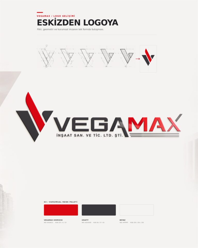 VEGAMAX İnşaat Marka Kimliği profesyonel marka uygulama görseli 2