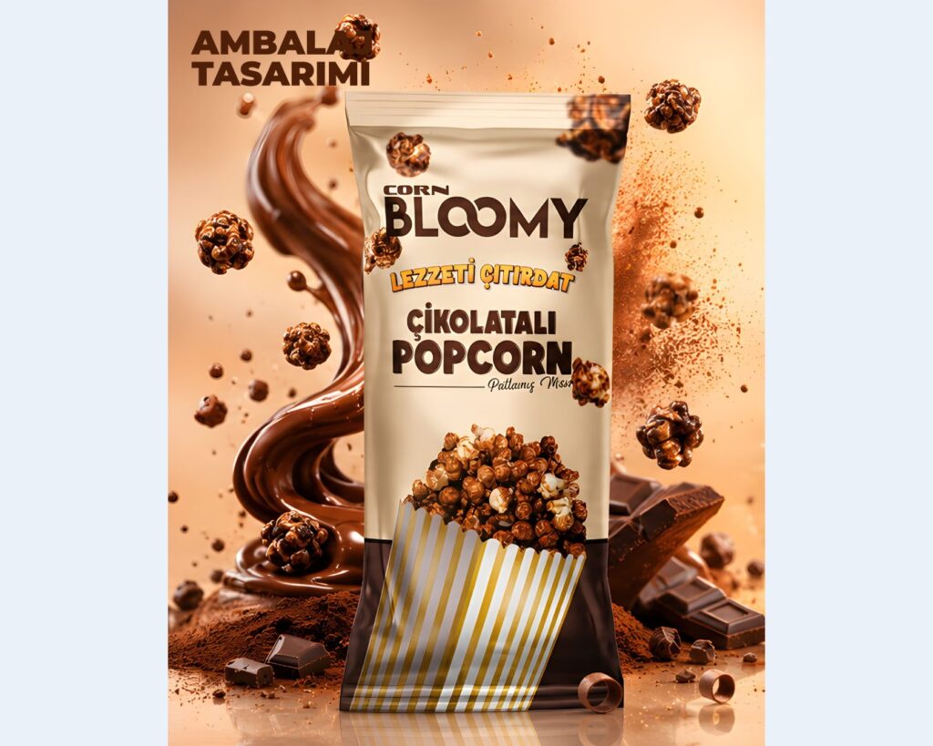 Corn Bloomy Popcorn Ambalajları proje kapağı
